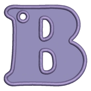 Matriz de bordado Chaveiro Alfabeto Letra B