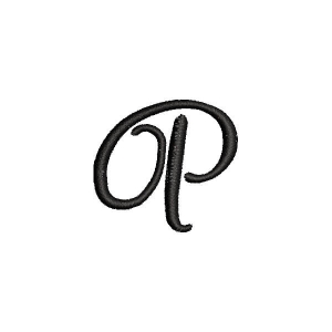 Crafty Calligraphy Letter P Embroidery Design