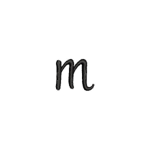 Matriz de bordado Alfabeto Manuscrito Letra m