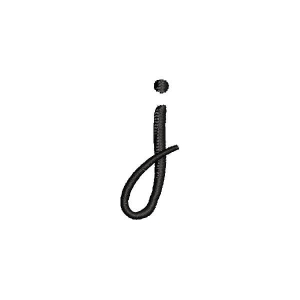 Matriz de bordado Alfabeto Manuscrito Letra j