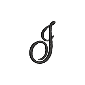 Crafty Calligraphy Letter J Embroidery Design
