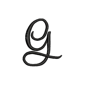 Matriz de bordado Alfabeto Manuscrito Letra G
