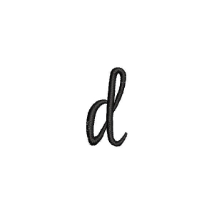 Crafty Calligraphy Letter d Embroidery Design