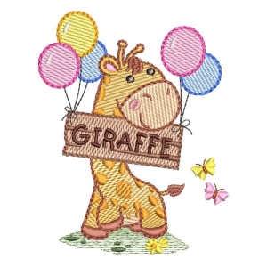 Cute Giraffe (Quick Stitch) Embroidery Design