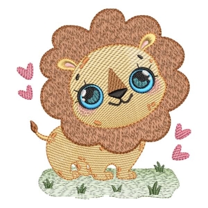 Cute lion (quick stitch) Embroidery Design