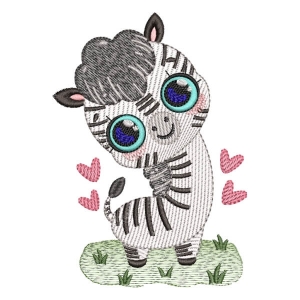 Cute zebra (quick stitch) Embroidery Design