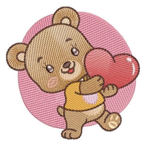 Happy little bear (Quick stitch) Embroidery Design