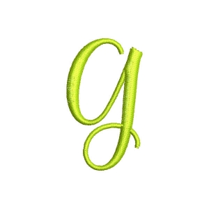 Cursive letter G Embroidery Design