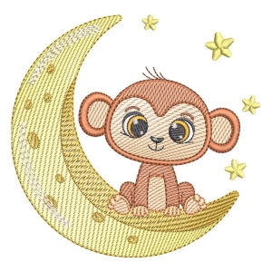Silly Monkey (quick stitch) Embroidery Design