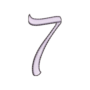 Matriz de bordado (Alfabeto) Número 7
