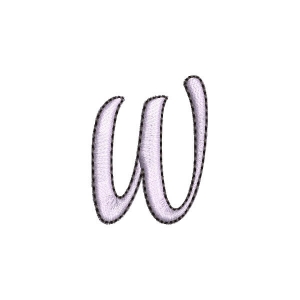 Alphabet Letter w Embroidery Design
