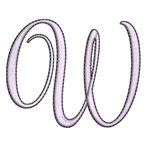 Alphabet Letter W Embroidery Design