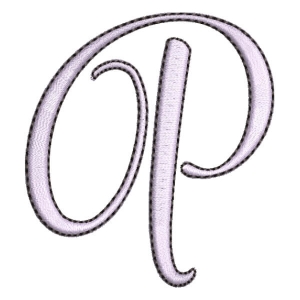 Matriz de bordado Alfabeto Letra P