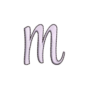 Alphabet Letter m Embroidery Design