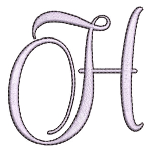 Alphabet Letter H Embroidery Design