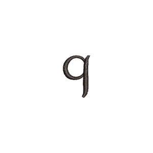 Matriz de bordado Alfabeto Manuscrito Letra q