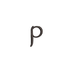 Matriz de bordado Alfabeto Manuscrito Letra p