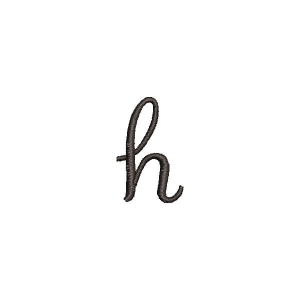 Matriz de bordado Alfabeto Manuscrito Letra h