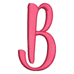 Ligthning Alphabet Letter B Embroidery Design