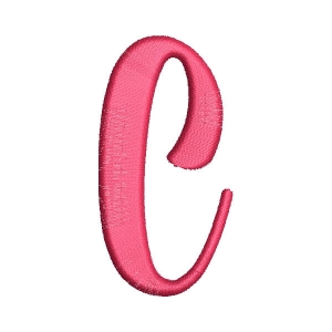 Ligthning Alphabet Letter C Embroidery Design