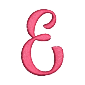 Ligthning Alphabet Letter E Embroidery Design