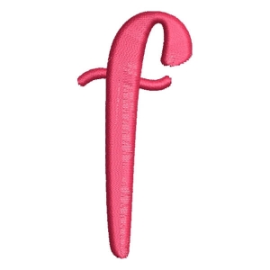 Ligthning Alphabet Letter f Embroidery Design