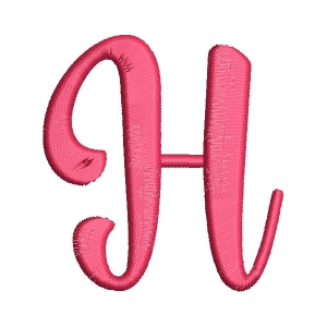 Ligthning Alphabet Letter H Embroidery Design