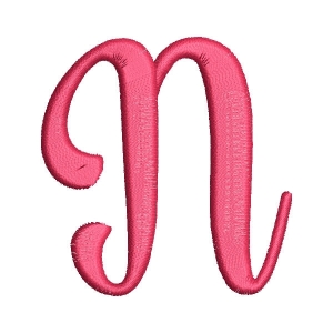 Ligthning Alphabet Letter N Embroidery Design