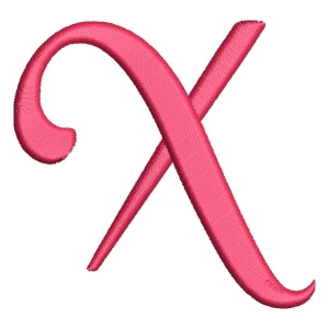 Ligthning Alphabet Letter X Embroidery Design