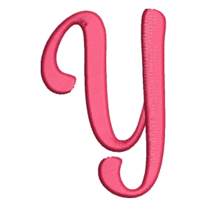 Ligthning Alphabet Letter Y Embroidery Design