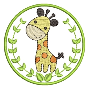 Giraffe in a frame Embroidery Design
