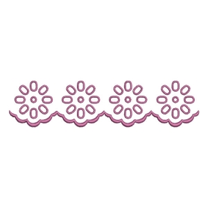 Matriz de bordado Barrado Floral