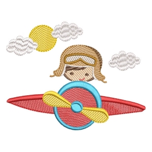 Flying in the clouds (Quick Stitch) Embroidery Design