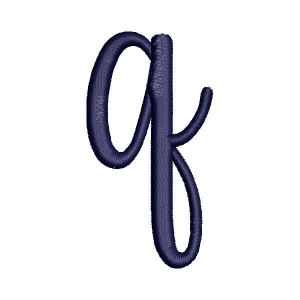 Byby Alphabet Letter q Embroidery Design