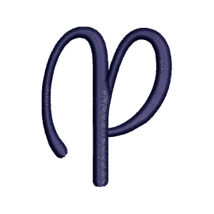 Byby Alphabet Letter P Embroidery Design