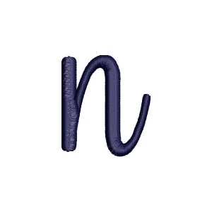 Byby Alphabet Letter n Embroidery Design