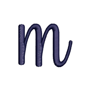 Byby Alphabet Letter m Embroidery Design