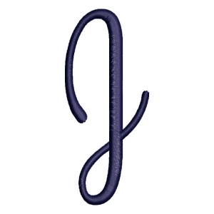 Byby Alphabet Letter J Embroidery Design