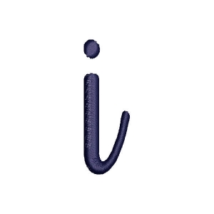 Byby Alphabet Letter i Embroidery Design