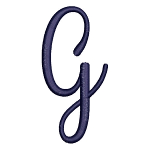 Byby Alphabet Letter G Embroidery Design