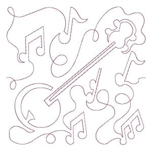 Musical Quilting Embroidery Design