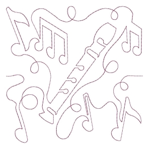 Musical Quilting Embroidery Design