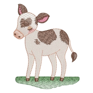 Calf (Quick Stitch) Embroidery Design