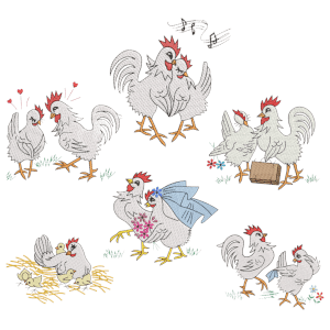 Chickens (Quick Stitch) Design Pack