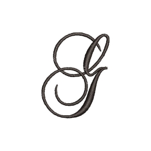 Cursive Alphabet G Embroidery Design