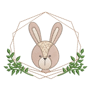 Bunny in Frame (Quick Stitch) Embroidery Design