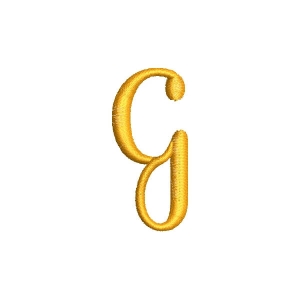 Alphabet Fling Letter g Embroidery Design