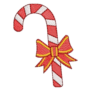Matriz de bordado Pirulito de Natal (Pontos Leves)