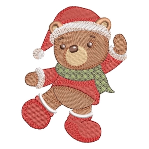 Christmas Teddy Bear Embroidery Design