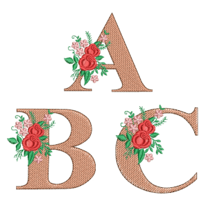 Floral Alphabet (Quick Stitch) Design Pack